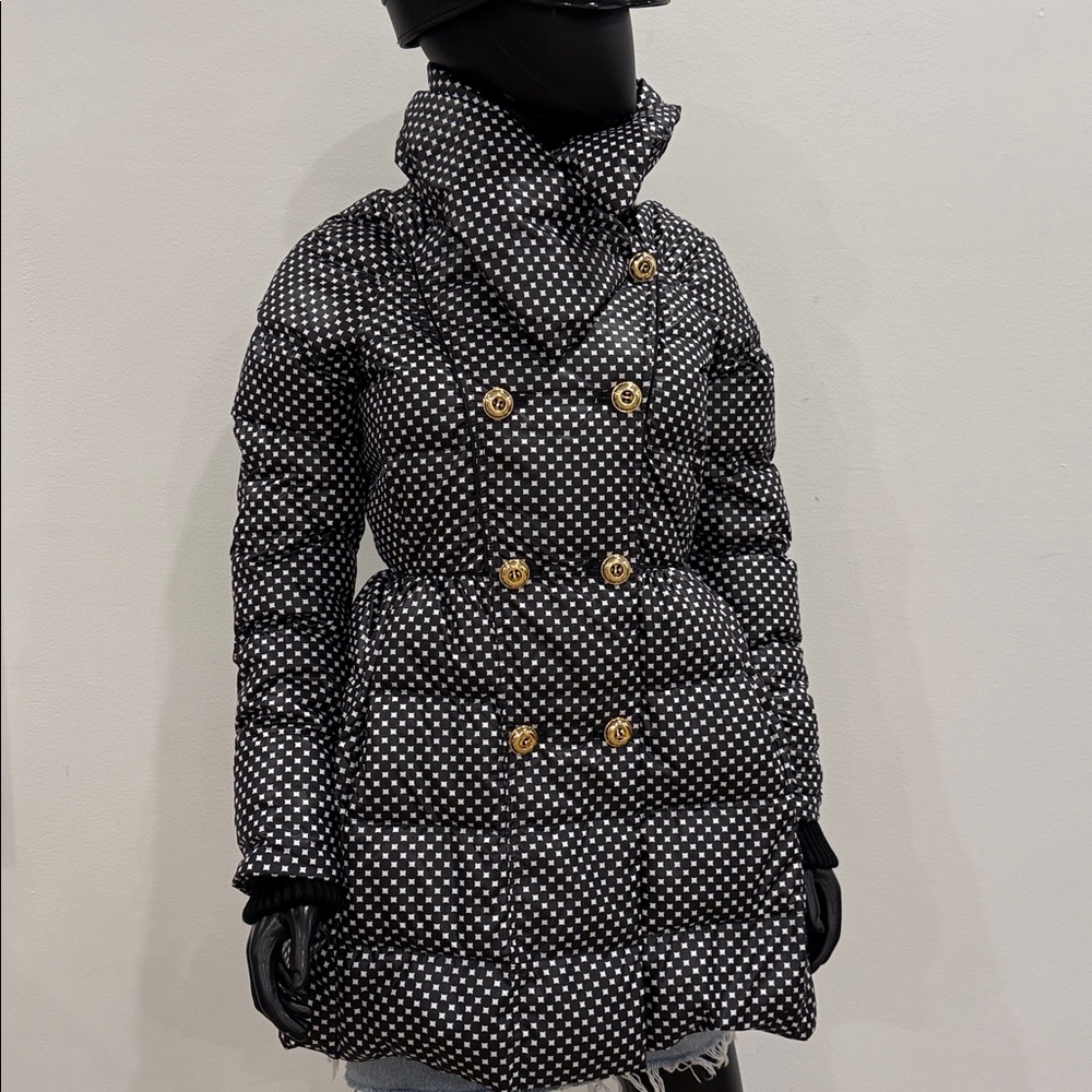 Juicy Couture Quilted Down Coat | Gold Buttons | Size S | New